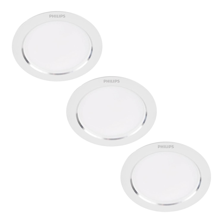 Philips - KOMPLEKTAS 3x LED įleidžiamas lubinis šviestuvas LED/3,5W/230V 3000K