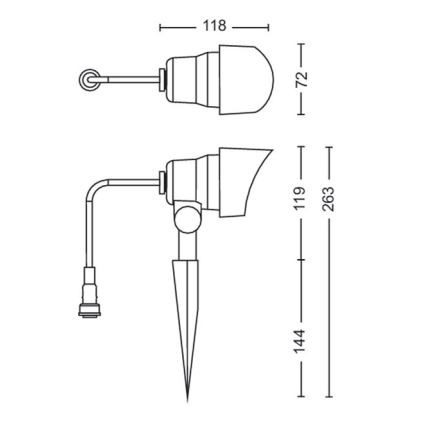 Philips -KOMPLEKTAS 3x LED lauko prožektorius LED/6W/230V 2700K IP44