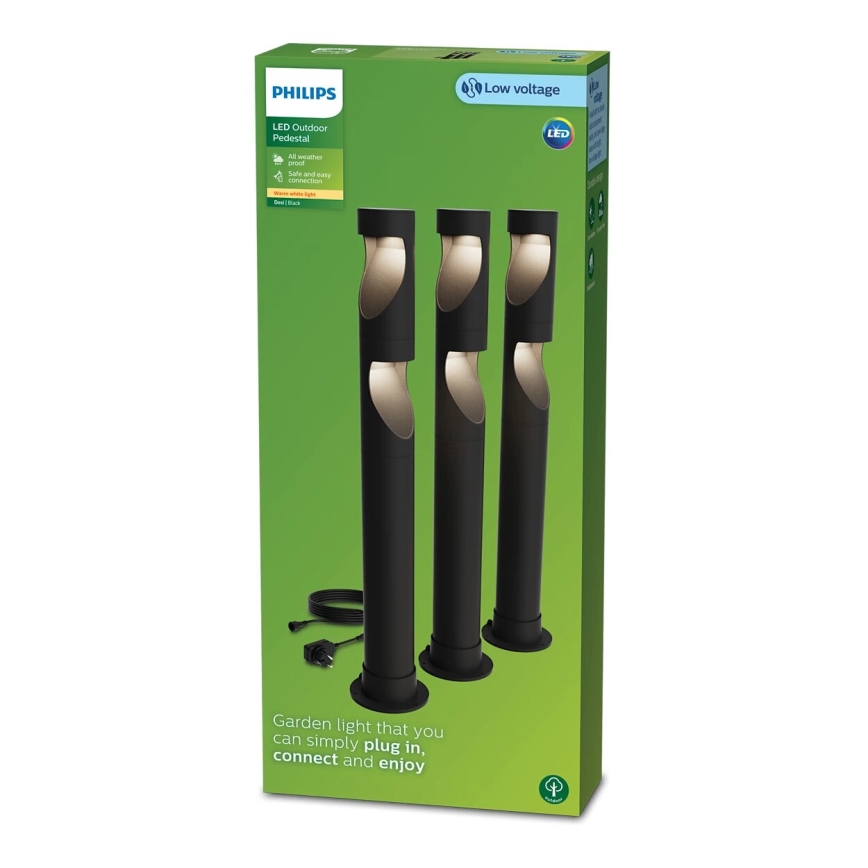 Philips - KOMPLEKTAS 3x LED lauko šviestuvas GARDENLINK DESI LED/1,5W/230V 2700K IP44