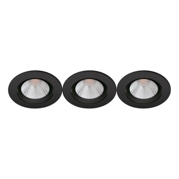 Philips - KOMPLEKTAS 3x LED pritemdomas įleidžiamas lubinis šviestuvas SPARKLE LED/5,5W/230V 2700K juoda