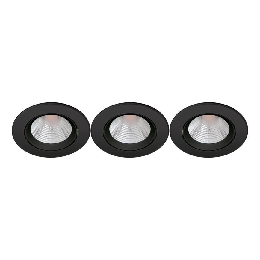 Philips - KOMPLEKTAS 3x LED pritemdomas įleidžiamas lubinis šviestuvas SPARKLE LED/5,5W/230V 2700K juoda
