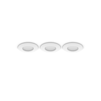 Philips - KOMPLEKTAS 3x LED RGBW Pritemdomas įleidžiamas lubinis vonios šviestuvas Hue SLIM LED/8,3W/230V IP44 2000-6500K