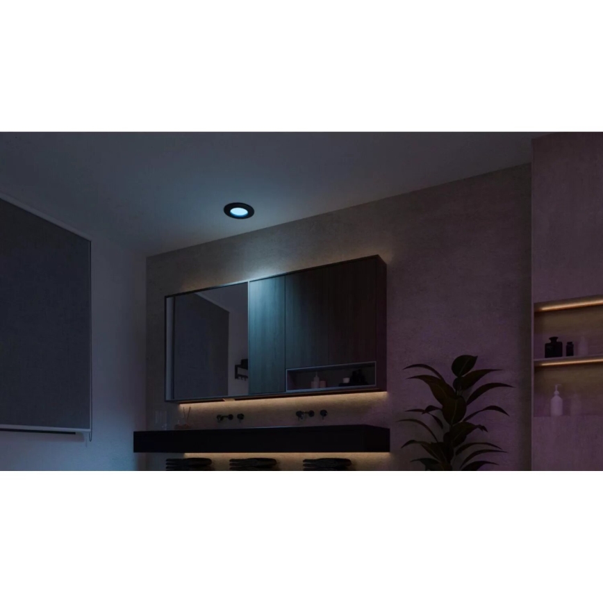 Philips - KOMPLEKTAS 3x LED RGBW Pritemdomas įleidžiamas lubinis vonios šviestuvas Hue SLIM LED/8,3W/230V IP44 2000-6500K
