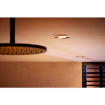 Philips - KOMPLEKTAS 3x LED RGBW Pritemdomas įleidžiamas lubinis vonios šviestuvas Hue XAMENTO 1xGU10/4,2W/230V IP44 2000-6500K