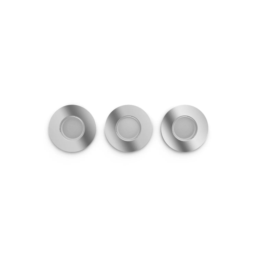 Philips - KOMPLEKTAS 3x LED RGBW Pritemdomas įleidžiamas lubinis vonios šviestuvas Hue XAMENTO 1xGU10/4,2W/230V IP44 2000-6500K