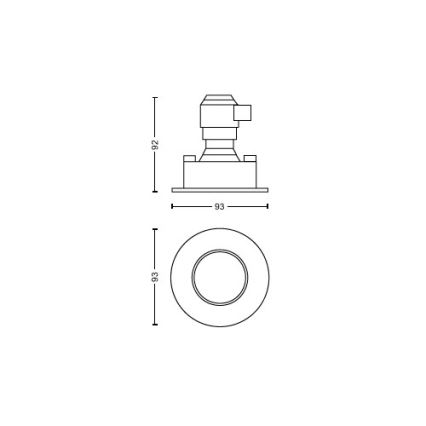 Philips - KOMPLEKTAS 3x LED Reguliuojamas vonios įleidžiamas šviestuvas Hue ADORE BATHROOM 1xGU10/4,2W/230V 2200-6500K IP44