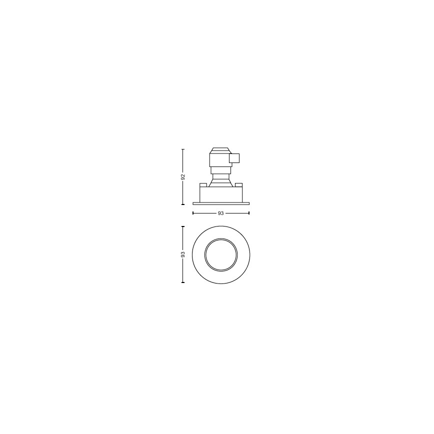 Philips - KOMPLEKTAS 3x LED Reguliuojamas vonios įleidžiamas šviestuvas Hue ADORE BATHROOM 1xGU10/4,2W/230V 2200-6500K IP44