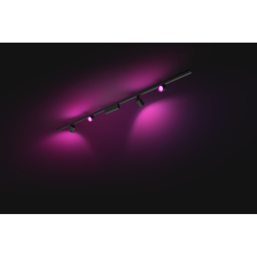 Philips  - KOMPLEKTAS 4xLED RGB Pritemdomi akcentiniai šviestuvai bėgių sistemai Hue PERIFO LED/20,8W/230V 2000-6500K