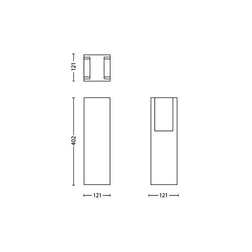 Philips - Lauko lempa BRIDGE 1xE27/14W/230V IP44 40,2 cm