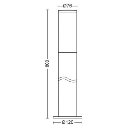 Philips - Lauko lempa 1xE27/20W/230V 80 cm IP44