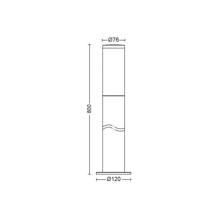 Philips - Lauko lempa 1xE27/20W/230V 80 cm IP44