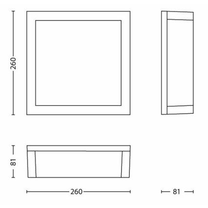 Philips - Lauko lubinis šviestuvas SKIES 2xE27/14W/230V IP44 antracitas