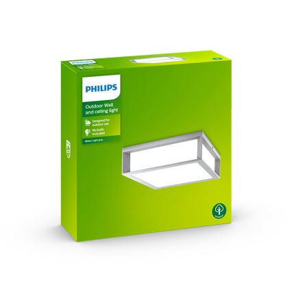 Philips - Lauko lubinis šviestuvas 2xE27/14W/230V IP44 pilkas