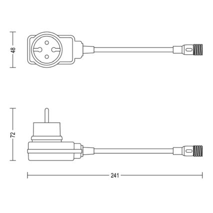 Philips - Lauko maitinimo adapteris GARDENLINK 12W/24/230V IP44