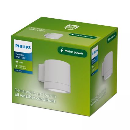 Philips - Lauko sieninis šviestuvas FYLX 1xGU10/5W/230V baltas IP44