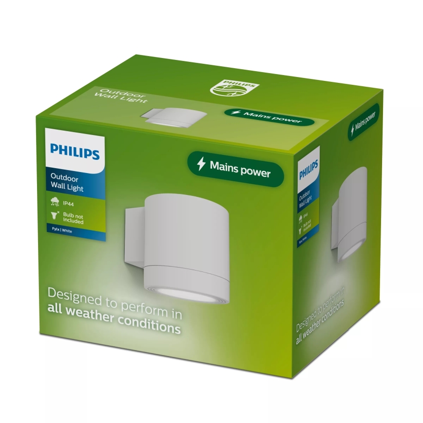 Philips - Lauko sieninis šviestuvas FYLX 1xGU10/5W/230V baltas IP44