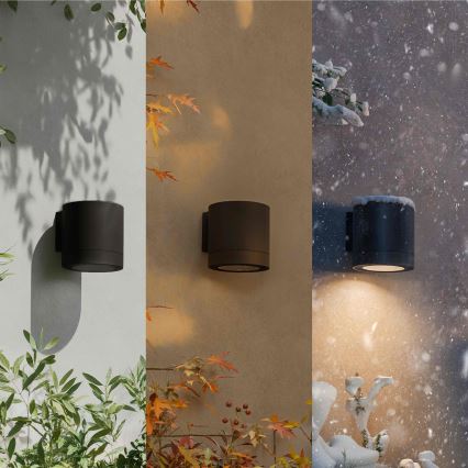 Philips - Lauko sieninis šviestuvas FYLX 1xGU10/5W/230V juodas IP44