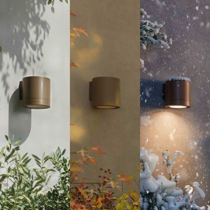 Philips - Lauko sieninis šviestuvas FYLX 1xGU10/5W/230V rudas IP44