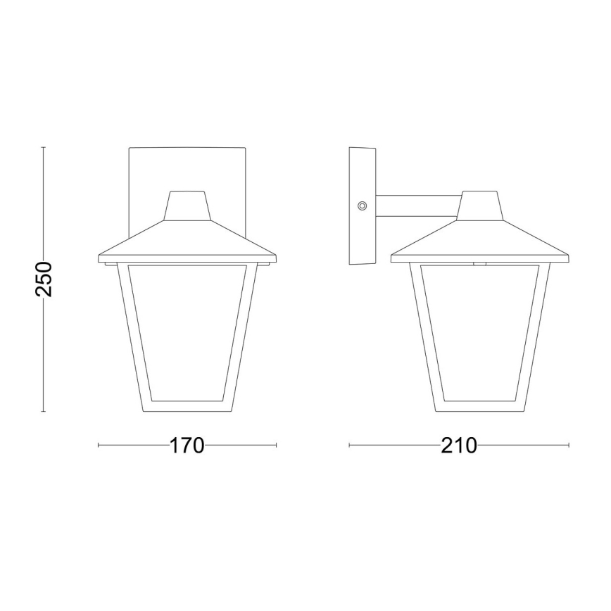 Philips - Lauko sieninis šviestuvas KINNO 1xE27/25W/230V IP44