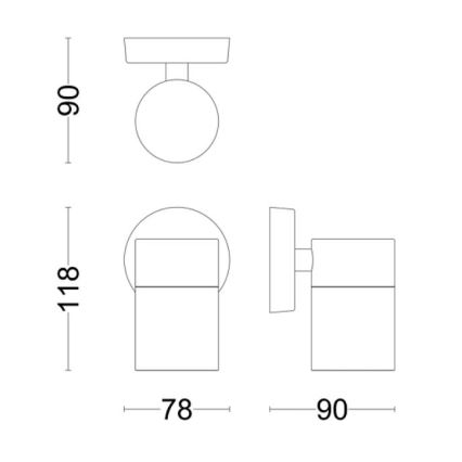 Philips - Lauko sieninis šviestuvas KYLIS 1xGU10/25W/230V IP44