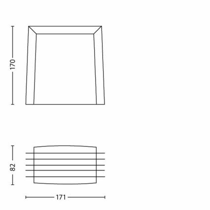 Philips - Lauko sieninis šviestuvas 1xE27/15W/230V IP44 antracitas