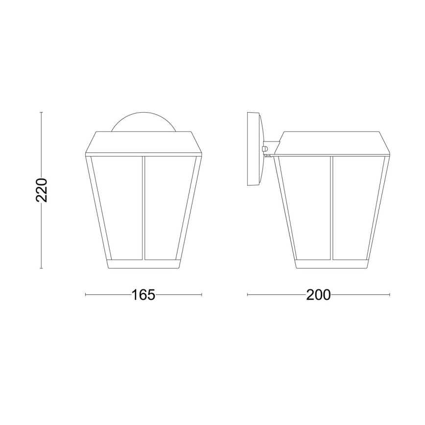 Philips - Lauko sieninis šviestuvas SUNERA 1xE27/25W/230V IP44