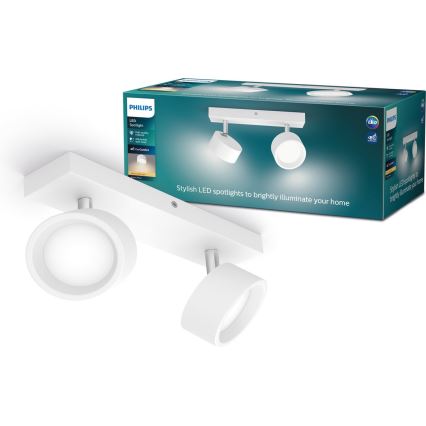Philips - LED akcentinis šviestuvas 2xLED/5,5W/230V balta