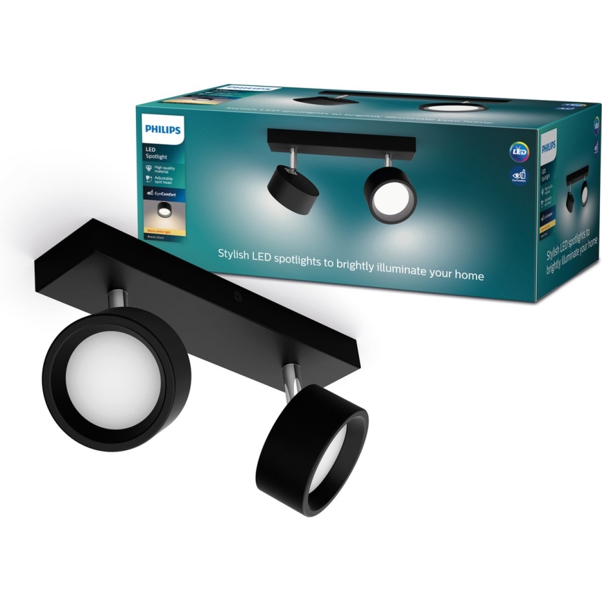 Philips - LED akcentinis šviestuvas 2xLED/5,5W/230V juoda