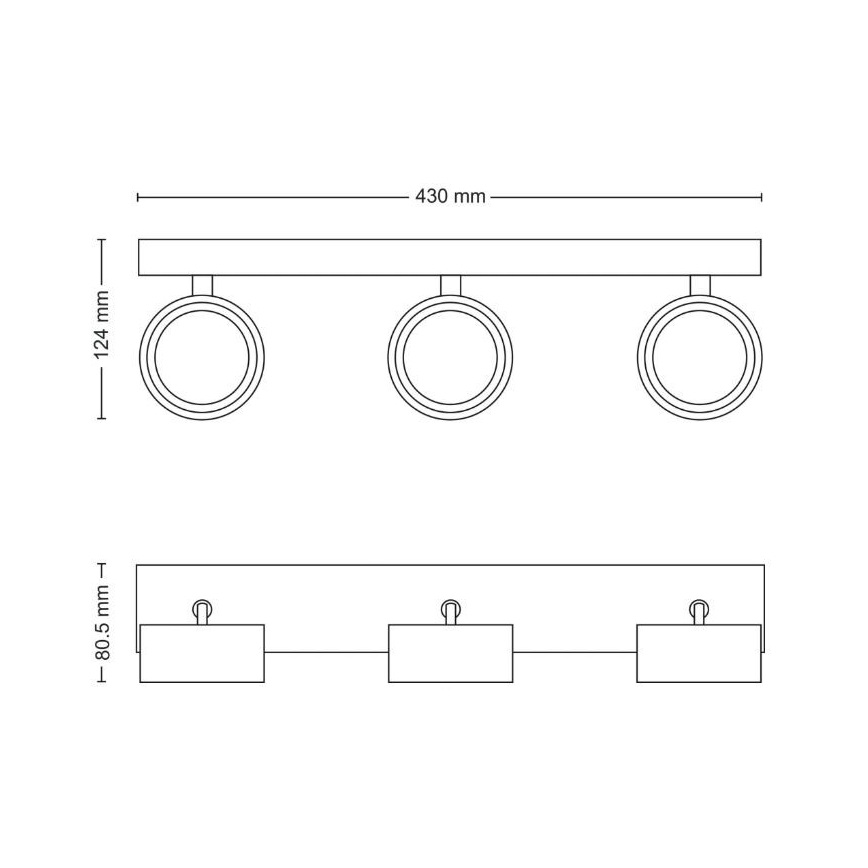 Philips - LED akcentinis šviestuvas 3xLED/5,5W/230V balta