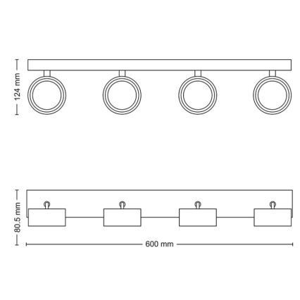 Philips - LED akcentinis šviestuvas 4xLED/5,5W/230V balta