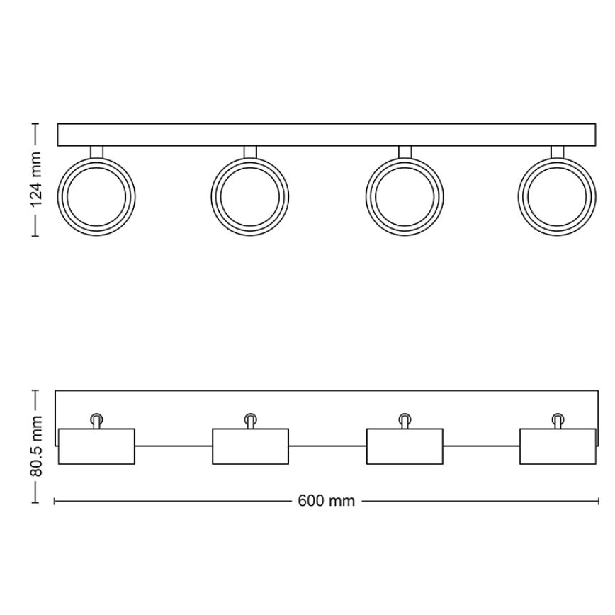 Philips - LED akcentinis šviestuvas 4xLED/5,5W/230V balta