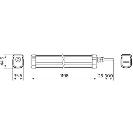 Philips - LED Didelio našumo šviestuvas PROJECTLINE LED/34W/230V IP65