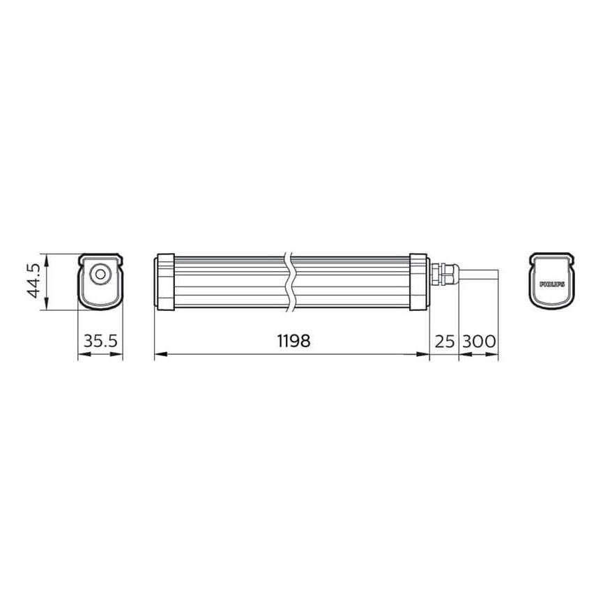 Philips - LED Didelio našumo šviestuvas PROJECTLINE LED/34W/230V IP65