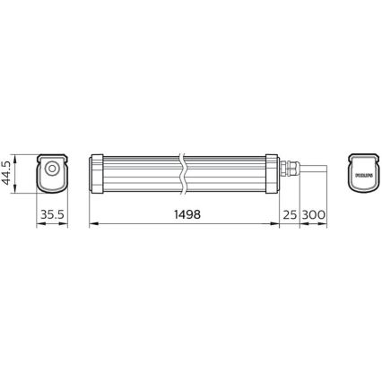 Philips - LED Didelio našumo šviestuvas PROJECTLINE LED/54W/230V IP65