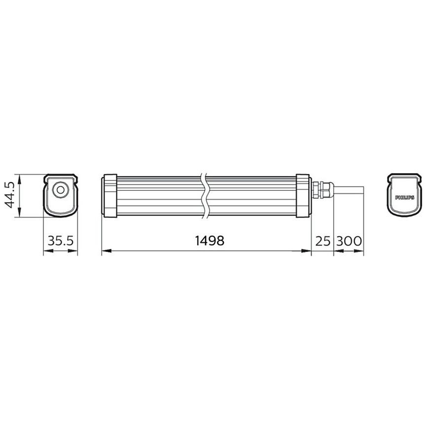 Philips - LED Didelio našumo šviestuvas PROJECTLINE LED/54W/230V IP65