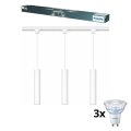 Philips - LED dimeriuojama liustra ant laido, skirta EASYLINK lištinei sistemai 3xGU10/6,2W/230V 2200-2700K 1m balta