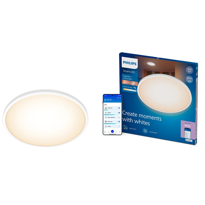 Philips - LED Reguliuojamo ryškumo lubų šviestuvas SUPERSLIM LED/32W/230V 2700-6500K Wi-Fi