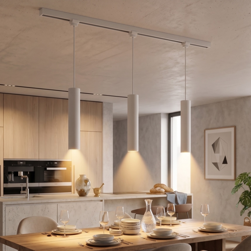 Philips - reguliuojamas LED pakabinamas šviestuvas ant laido bėginei EASYLINK sistemai 3xGU10/7W/230V 1m baltas