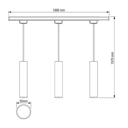 Philips - LED RGBW reguliuojamas pakabinamas šviestuvas su laidu EASYLINK HUE lištinėje sistemoje 3xGU10/4,7W/230V 2200-6500K 1m balta