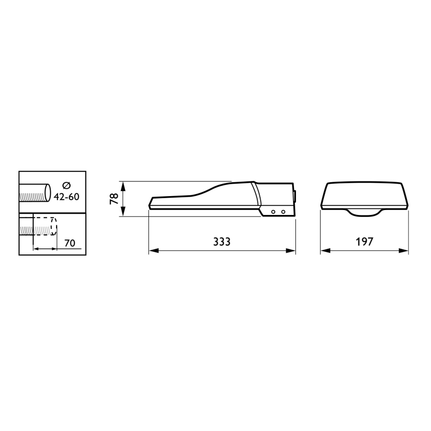 Philips - LED gatvės šviestuvas CORELINE MALAGA LED/25W/230V 4000K IP65