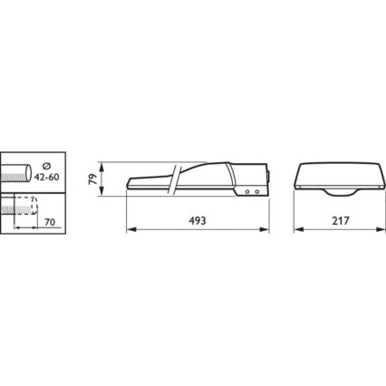 Philips BRP102 LED55/740 II DM 42-60A - LED gatvės šviestuvas CORELINE MALAGA LED/39W/230V IP65 4000K