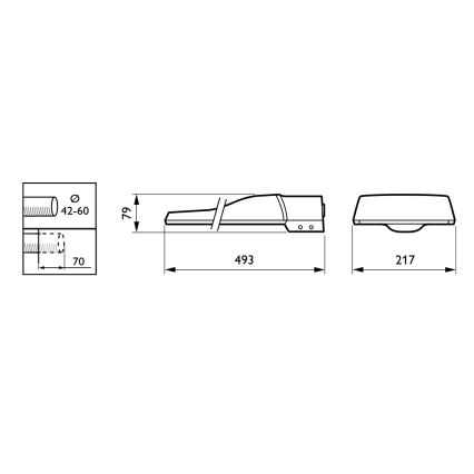 Philips - LED gatvės šviestuvas CORELINE MALAGA LED/69W/230V 4000K IP65