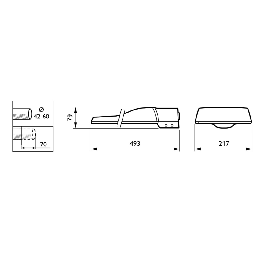 Philips - LED gatvės šviestuvas CORELINE MALAGA LED/69W/230V 4000K IP65