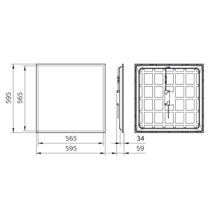 Philips - LED įleidžiama lubų panelė LEDINAIRE LED/34W/230V 60x60 cm 4000K UGR&lt;19 IP40