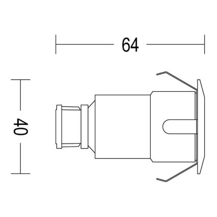 Philips - LED Įleidžiamas lauko šviestuvas SPORE LED/1W/24V IP67