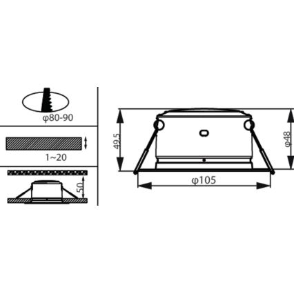 Philips - LED įleidžiamas lubinis šviestuvas LED/2,2W/230V 3000K