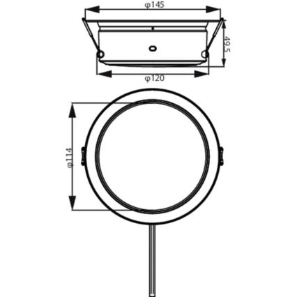 Philips - LED įleidžiamas lubinis šviestuvas LED/4,8W/230V 3000K