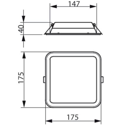 Philips - LED įleidžiamas lubinis šviestuvas LEDINAIRE SLIM LED/10,5W/230V