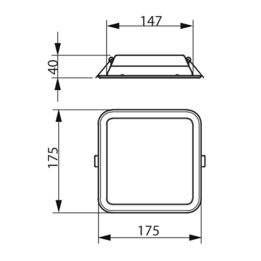 Philips - LED įleidžiamas lubinis šviestuvas LEDINAIRE SLIM LED/10,5W/230V