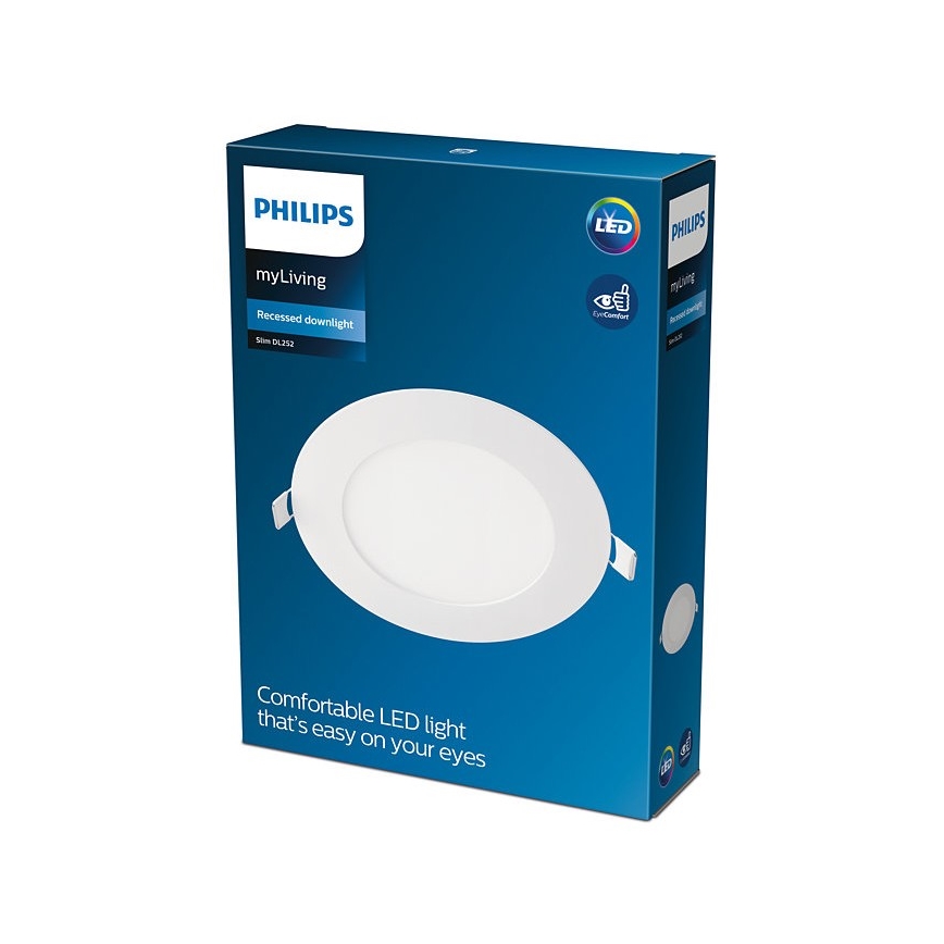 Philips - LED įleidžiamas lubinis šviestuvas SLIM LED/9W/230V 3000K